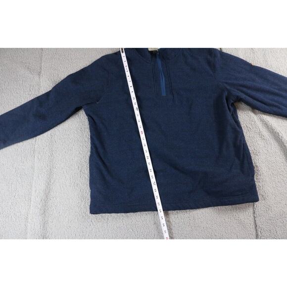 Orvis Sweater Mens XL Blue Sherpa Fleece Lined Brigthon Zip Up Pullover - Picture 3 of 9